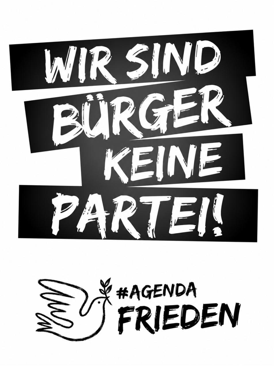Schild: Wir sind Bürger, keine Partei