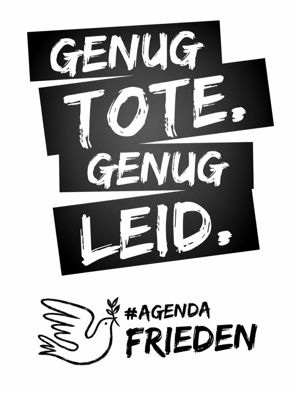 Schild: Genug Tote. Genug Leid.